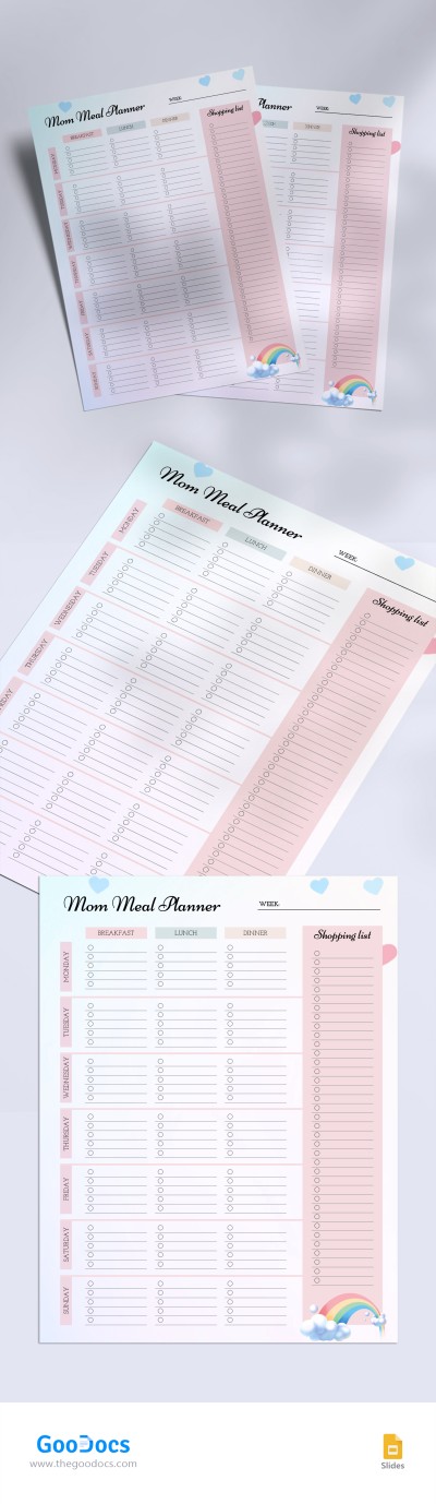 Free Mom Meal Planner Template 