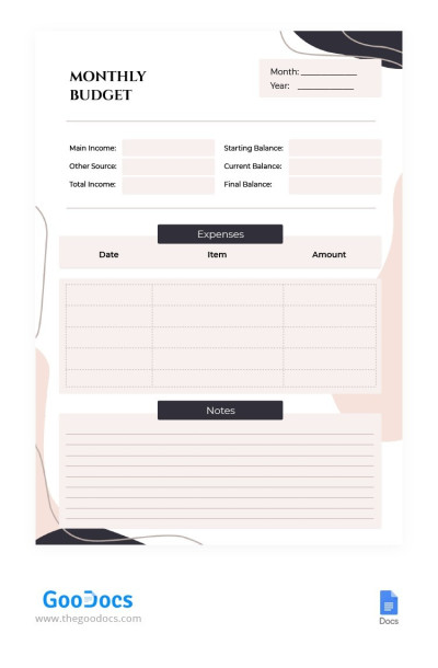 Awesome Monthly Budget Template