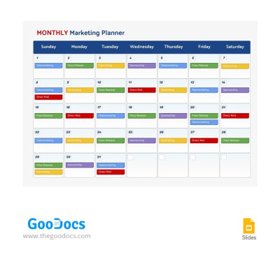 Monthly Marketing Planner - Marketing Planners