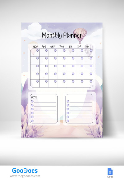 Monthly Planner Template