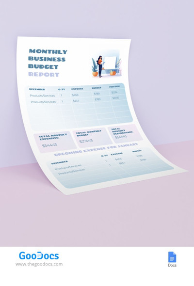 Monthly Budget Report - Monthly Reports