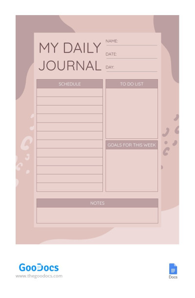 My Daily Journal Template