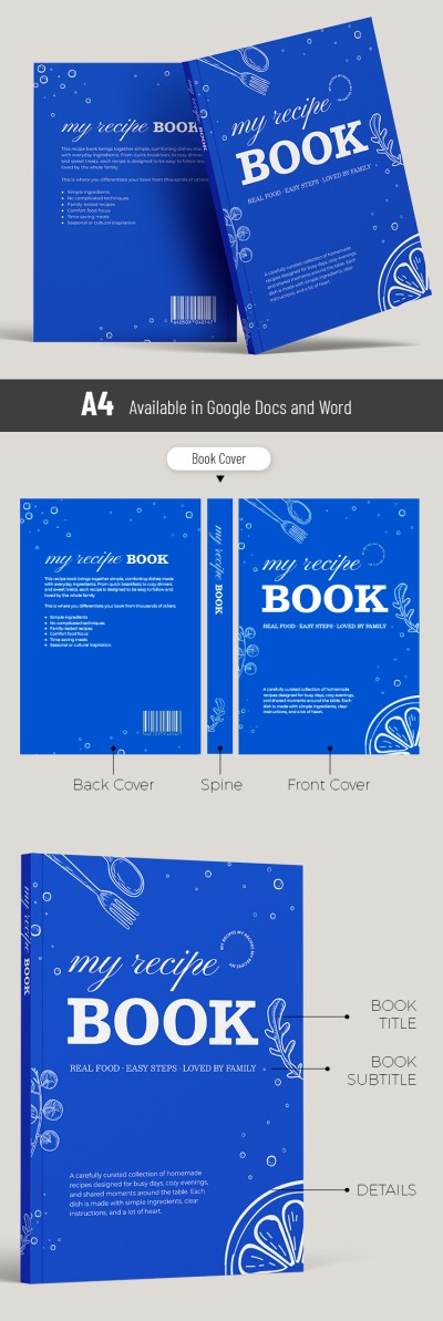 My Recipe Book Cover Template Template