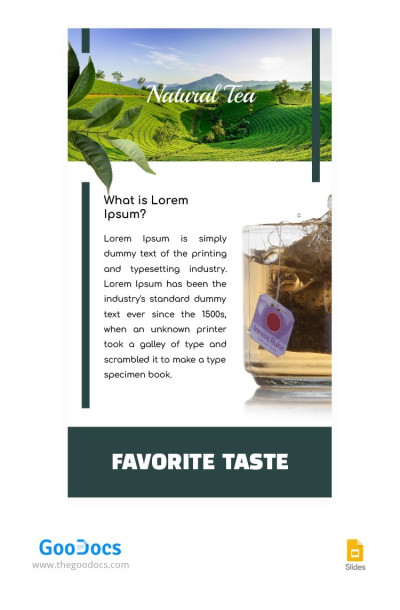 Natural Tea Instagram Stories