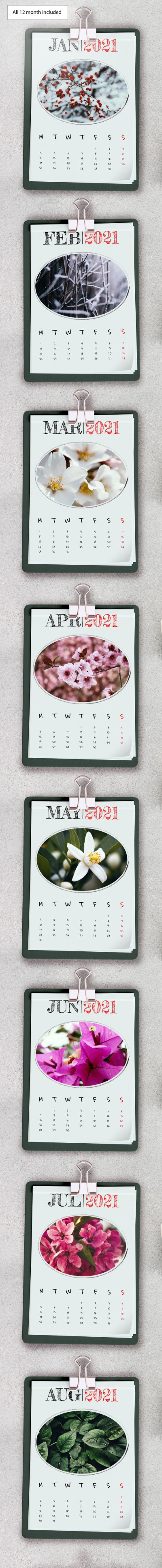 Nature Calendar 2021 Template