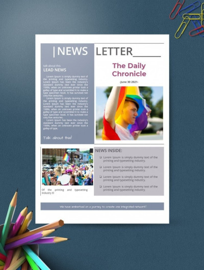 Newsletter di design originale Modello