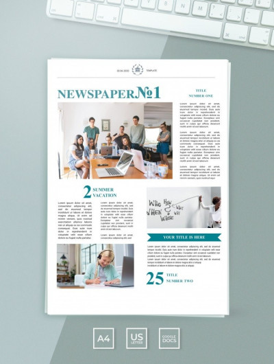 Editable Newspaper Template