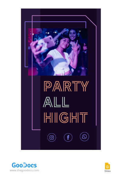 Night Party Instagram Story Template