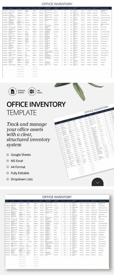 Office Inventory List Template Template