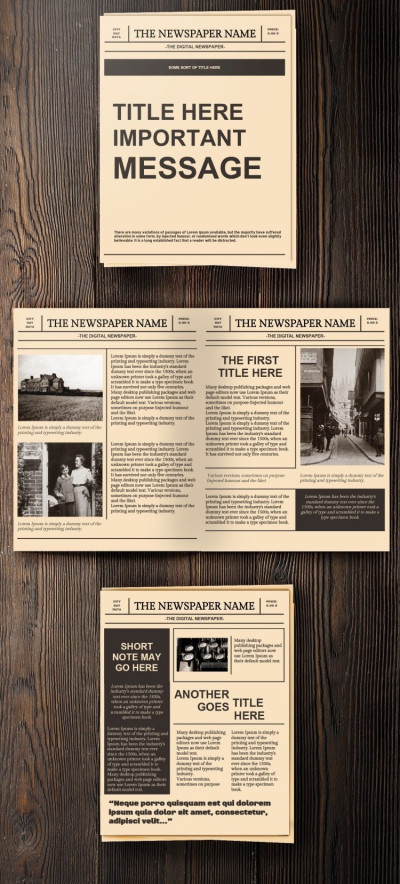 Old Newspaper Template