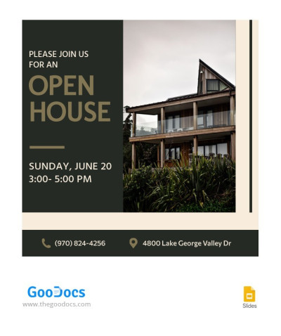 Open House Facebook Post Template