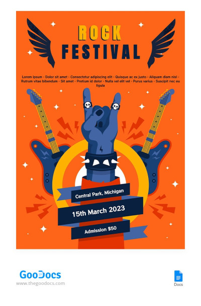 Folleto del Festival de Rock Naranja