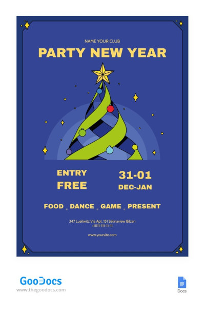 Party New Year Poster Template