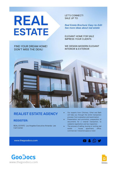 Pastel Blue Real Estate Flyer - Real estate Flyers