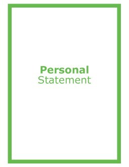 Professional Personal Statement Template