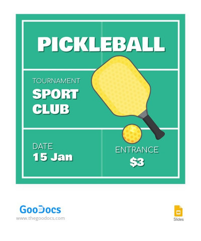 Publication sur Facebook de Pickleball Modèle