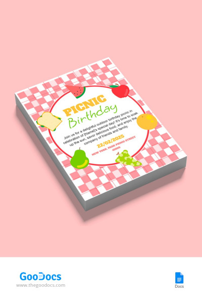 Free Vector | Children's birthday invitation template with cake and balloons