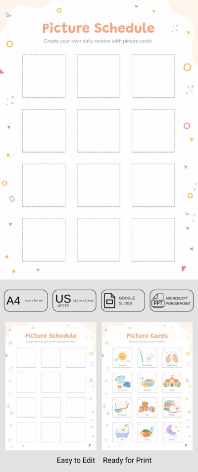 Picture Schedule Template Template