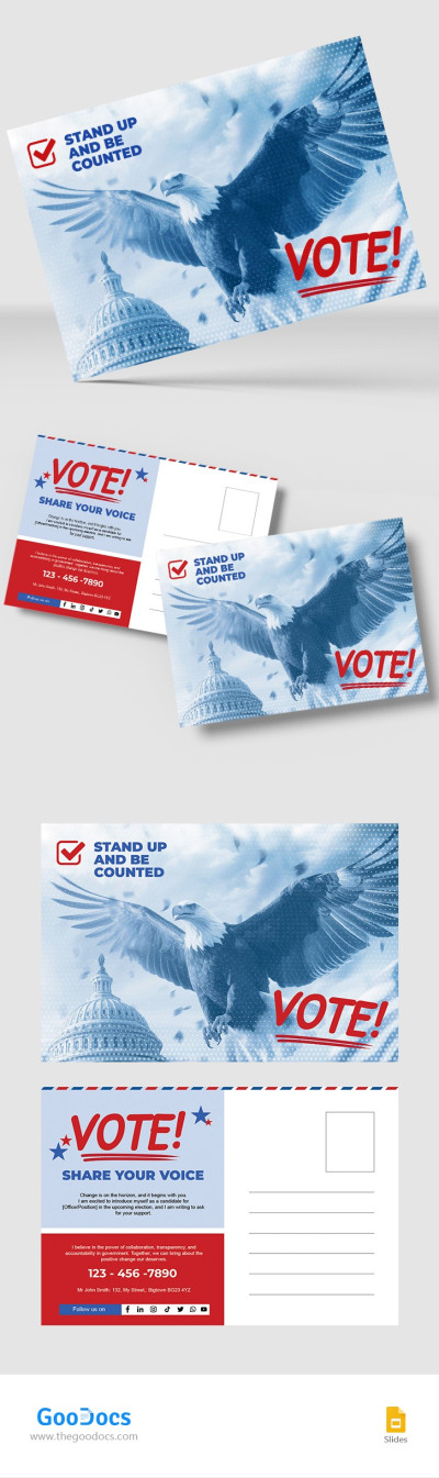 Politische Postkarte Vorlage