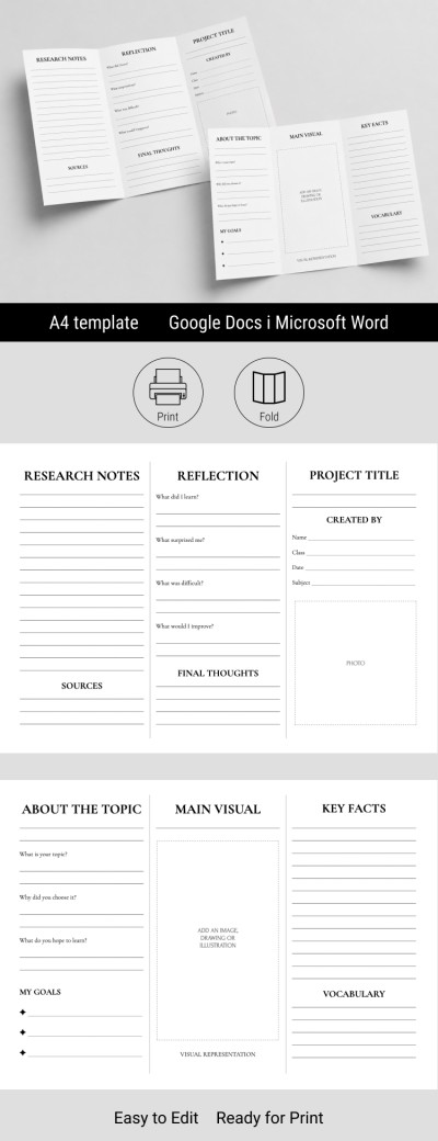 Modello di brochure stampabile per studenti Modello