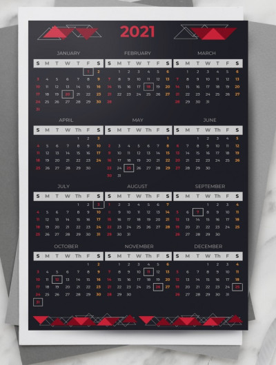 Great Printable Calendar 2021 Template