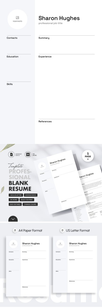 Professional Blank Resume Template