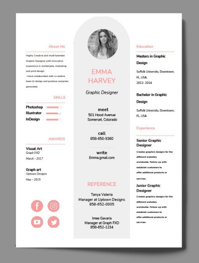 Elegant White Professional CV Template