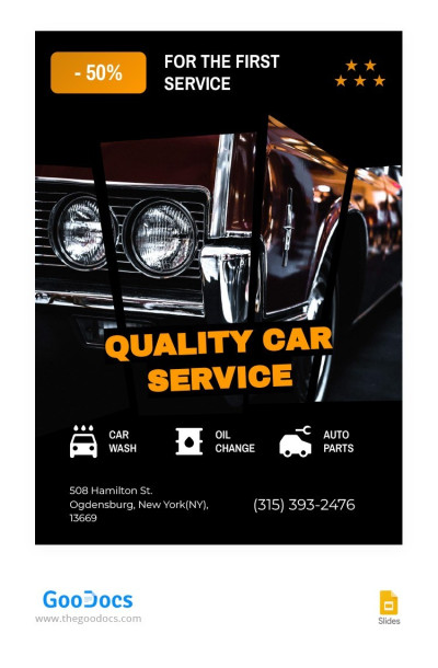 Qualité Car Service Flyer Modèle