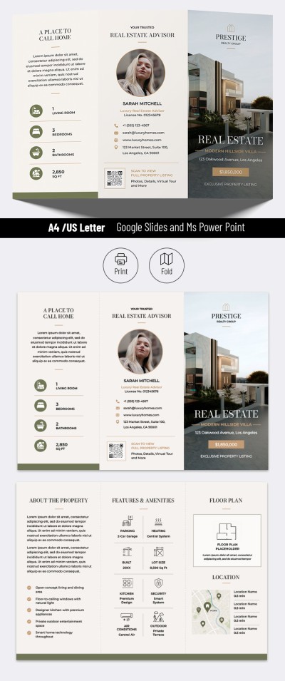 Real Estate Brochure Template Template