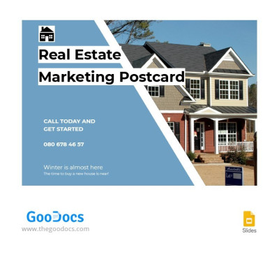 Tarjeta Postal de Marketing Inmobiliario Plantilla
