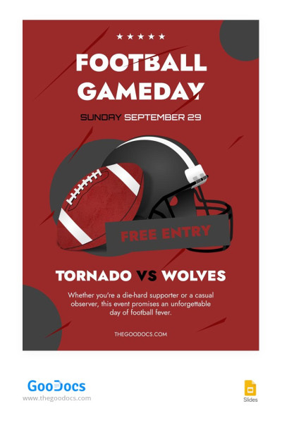 FREE Football Game Flyer Google Docs - Template Download