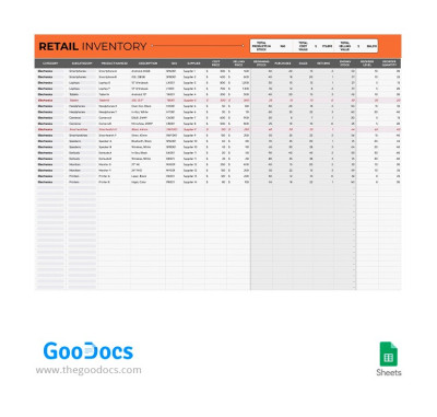 Retail Inventory Template