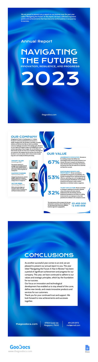 Satin Blue and Airy Annual Report - Annual Reports
