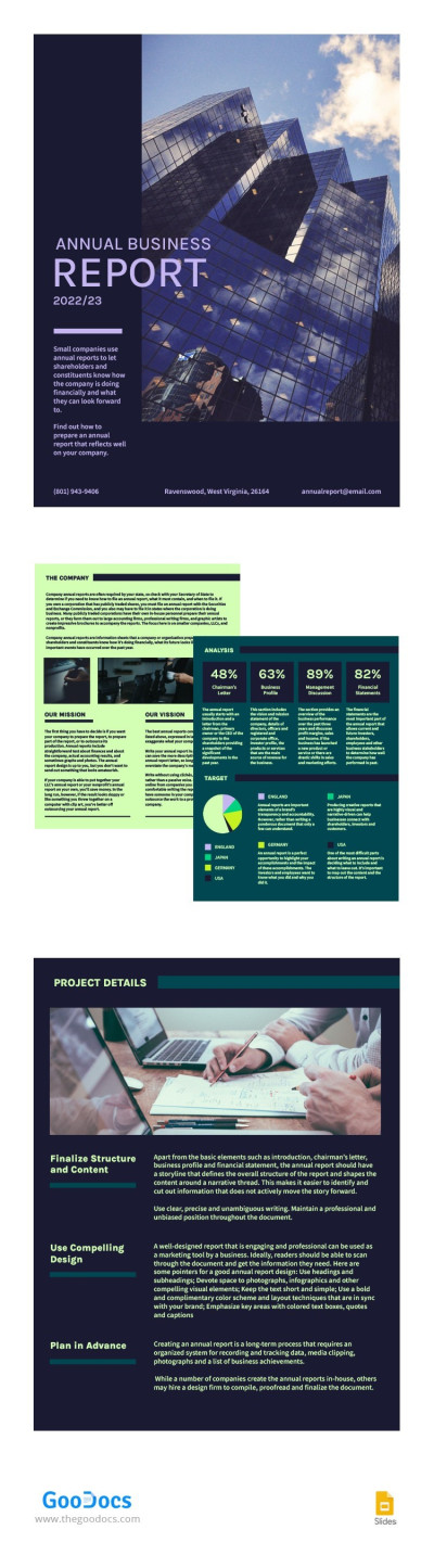 Saturated Annual Business Report Template