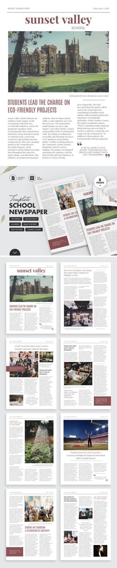 School Newspaper Template