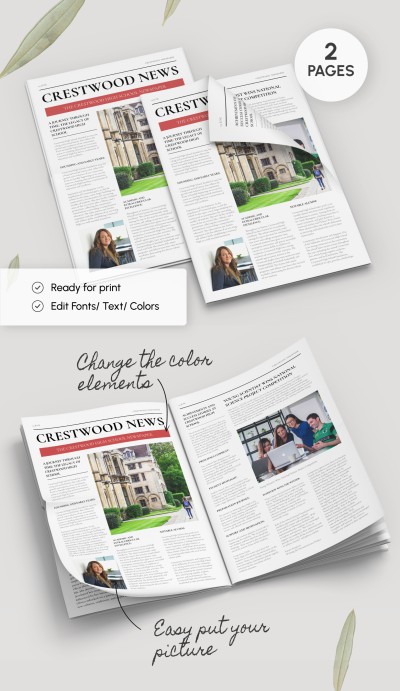 School Newspaper Template