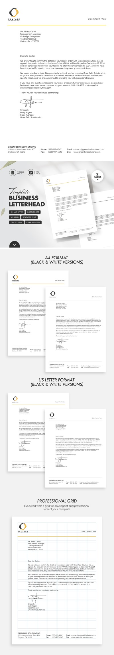 Simple Business Letterhead Template