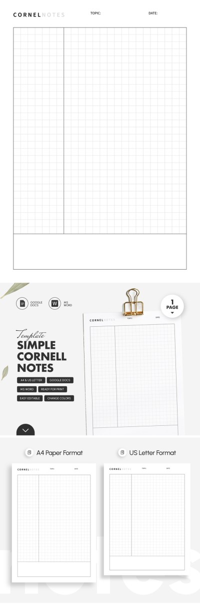 Simple Cornell Notes Template