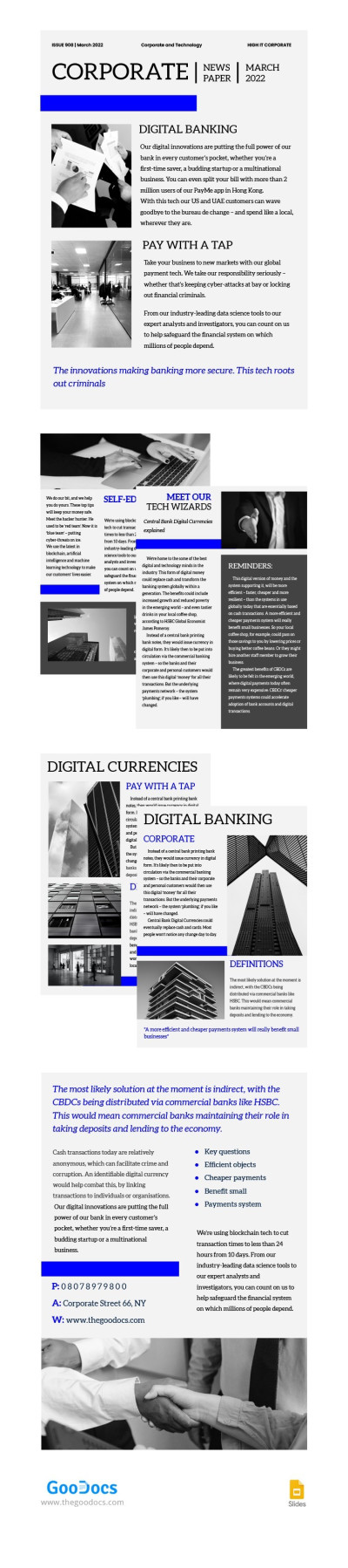 Jornal Corporativo Simples Modelo