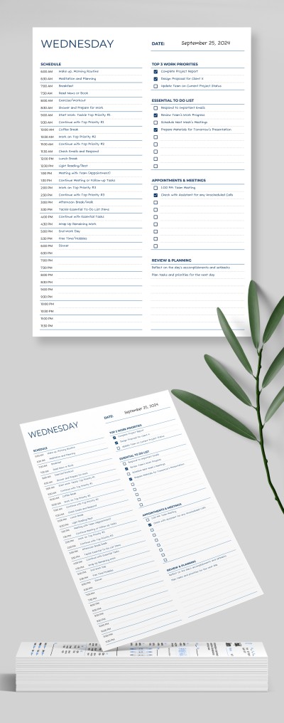 Simple Daily Schedule Modello