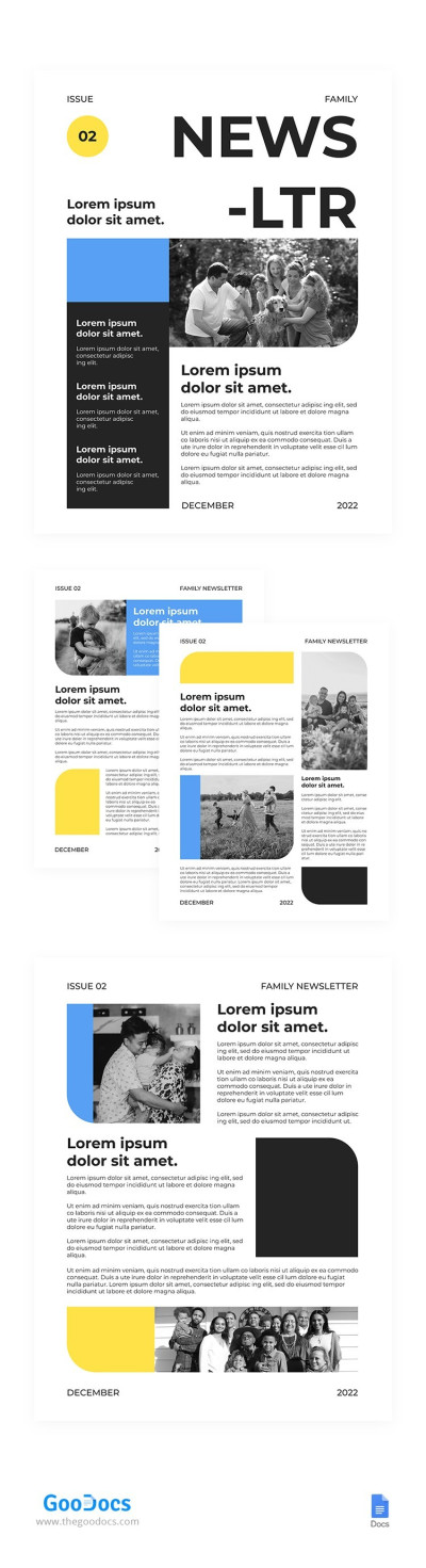 Simple Family Newsletter Template