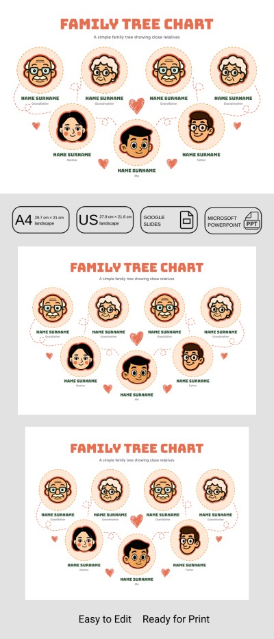 Simple Family Tree Chart Template