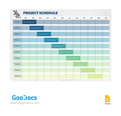 Programa simple de planificación de proyectos Gantt Plantilla