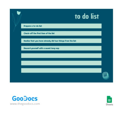 Simple Green Color To-Do List Template