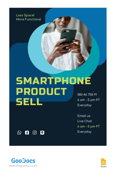 Dépliant de vente de produits de smartphone.