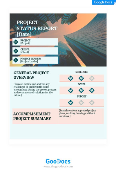 Soft Colors Project Status Report Template