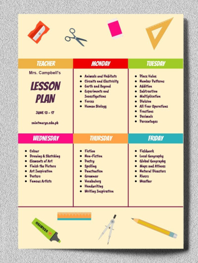 Special Lesson Plan Template