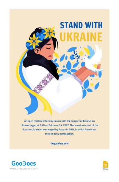 Stand with Ukraine Poster Template