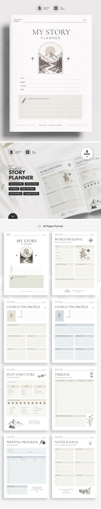 Story Planner Template Template