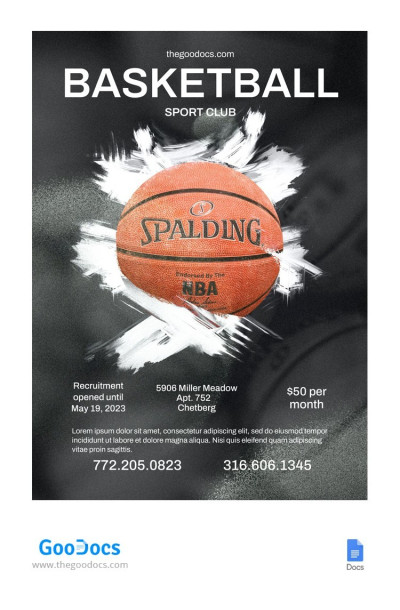 Strict Graphite Basketball Flyer Template